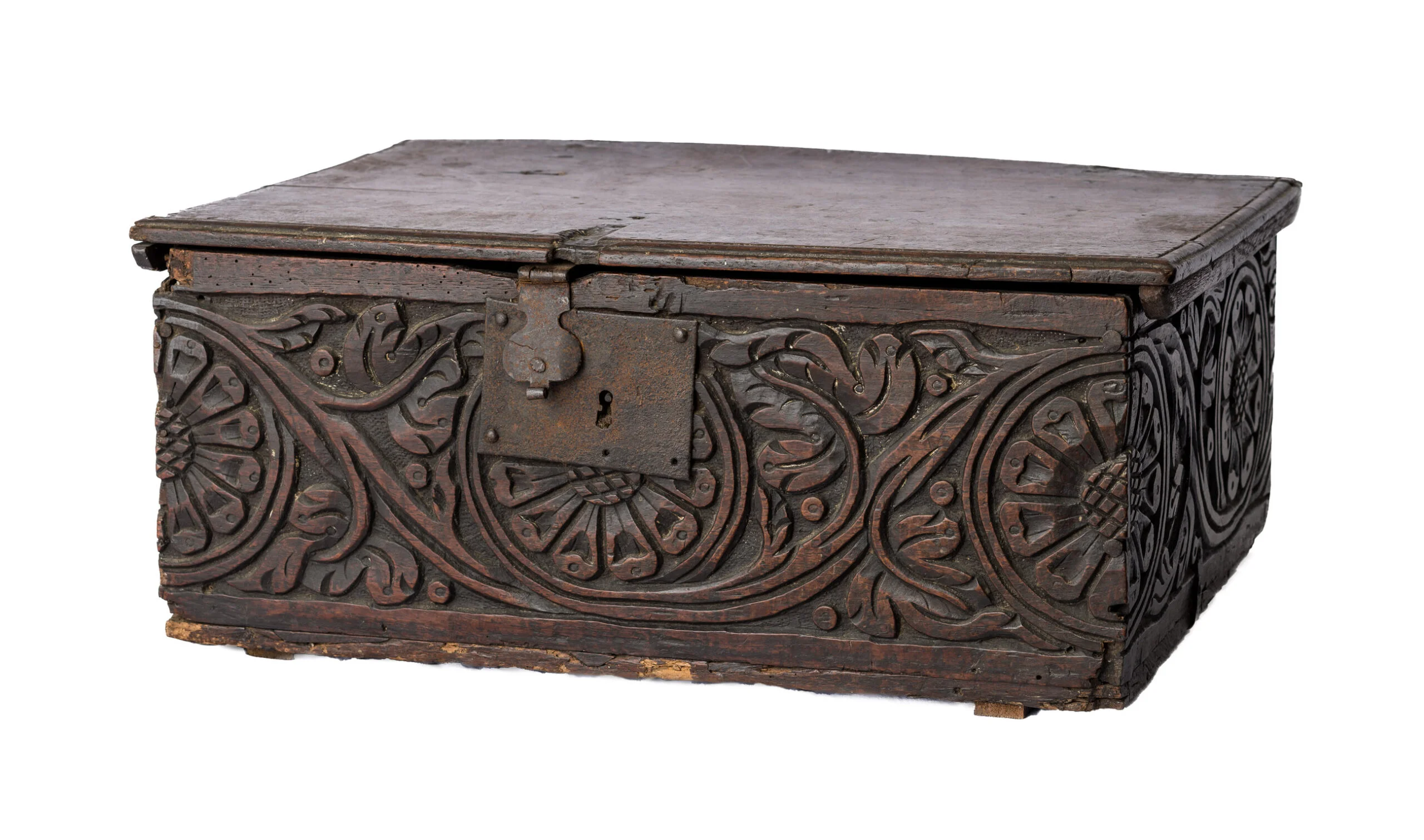 Charles I oak box - Marhamchurch Antiques